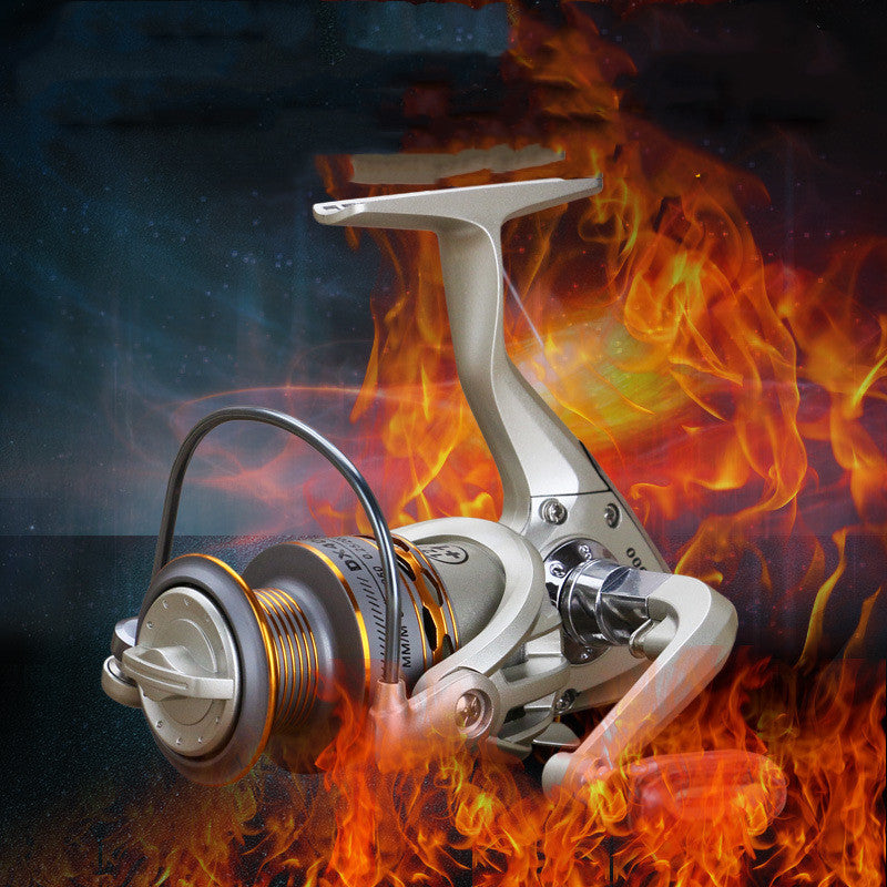 Metal Head Fishing Reel Metal Handle