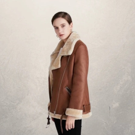 Women's motorcycle leather jacket