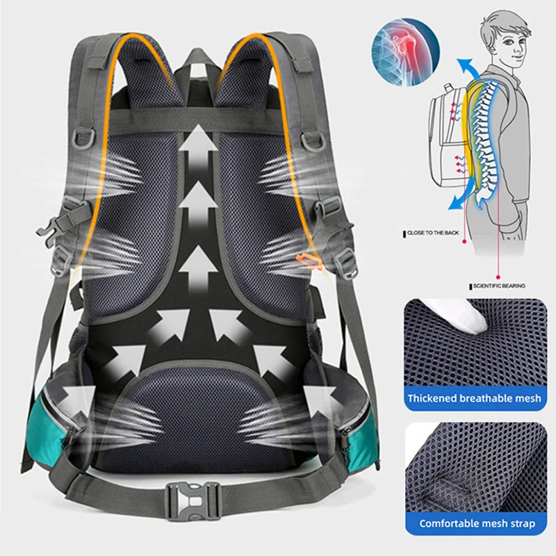 50L Fishing Backpack Outdoor Hiking