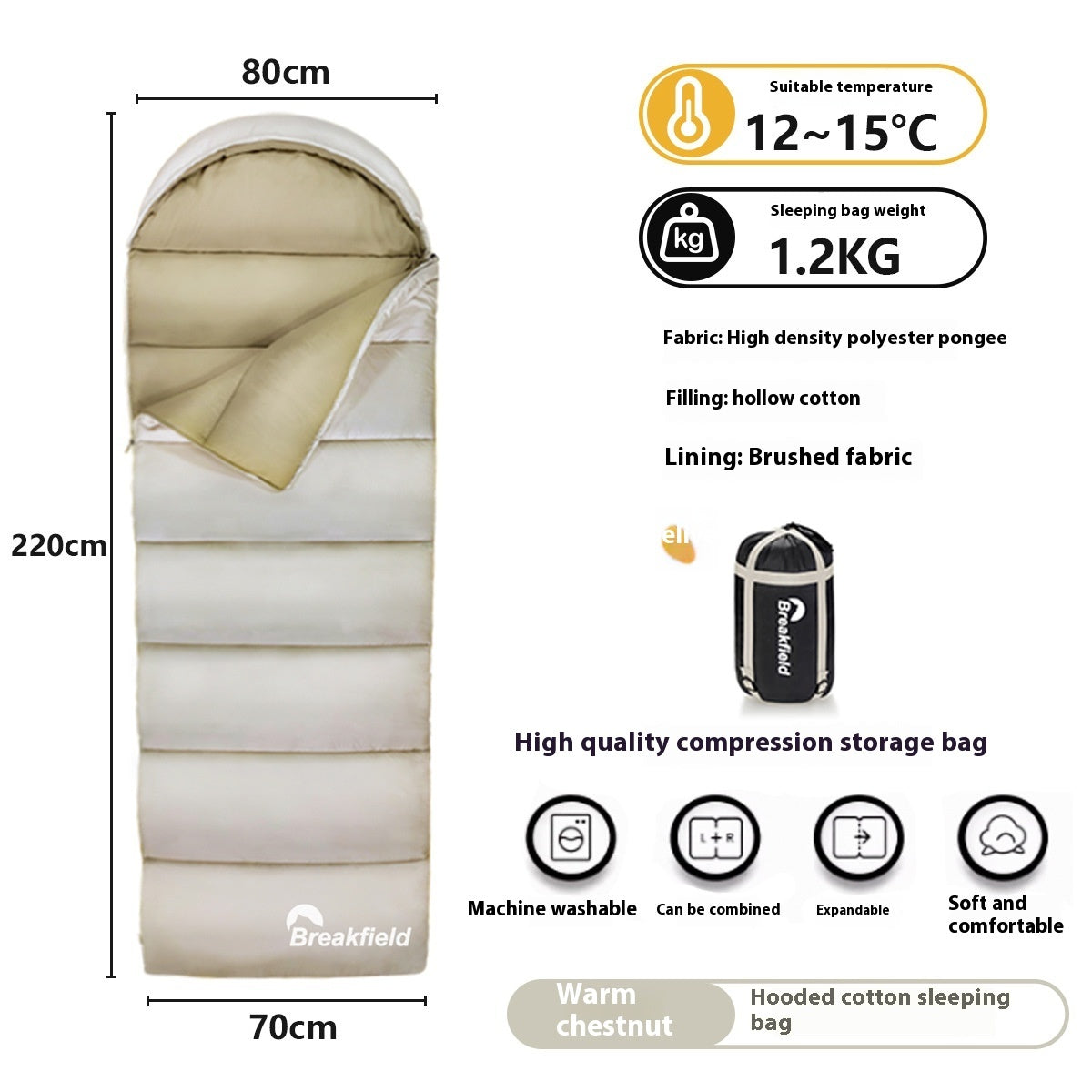 Outdoor Camping Thickened Sleeping Bag
