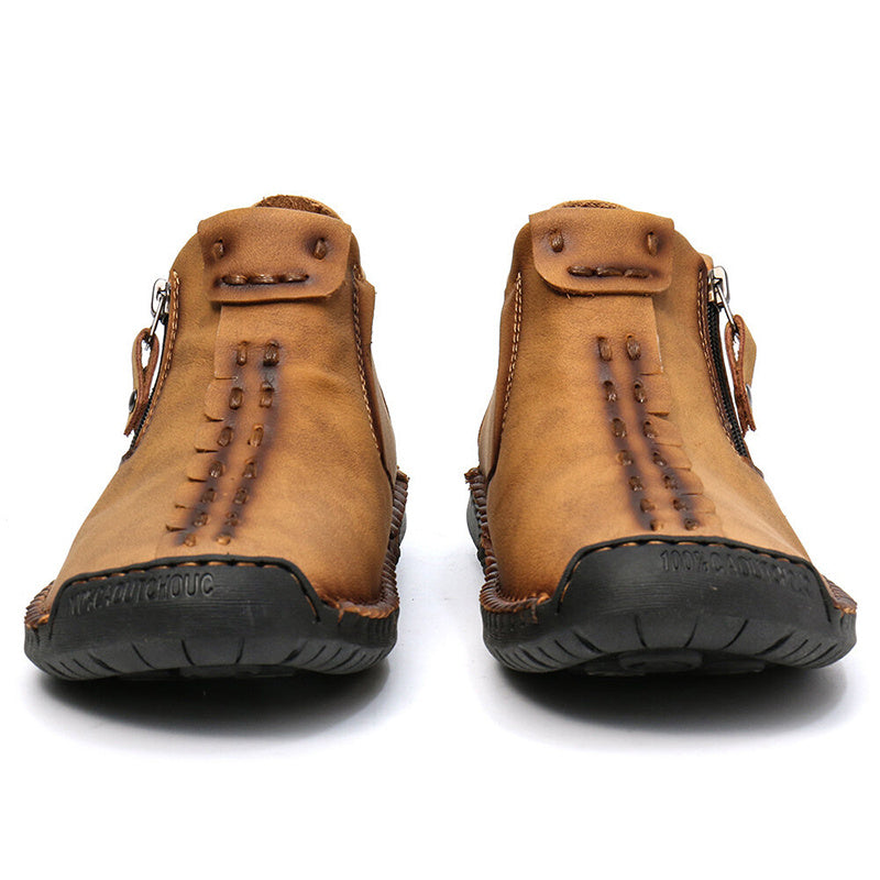Men Zipper Outdoor Hiking Shoes
